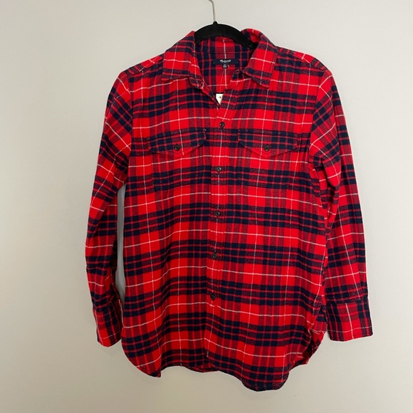 NWT Madewell Plaid Flannel Cargo Workshirt - Picture 3 of 11